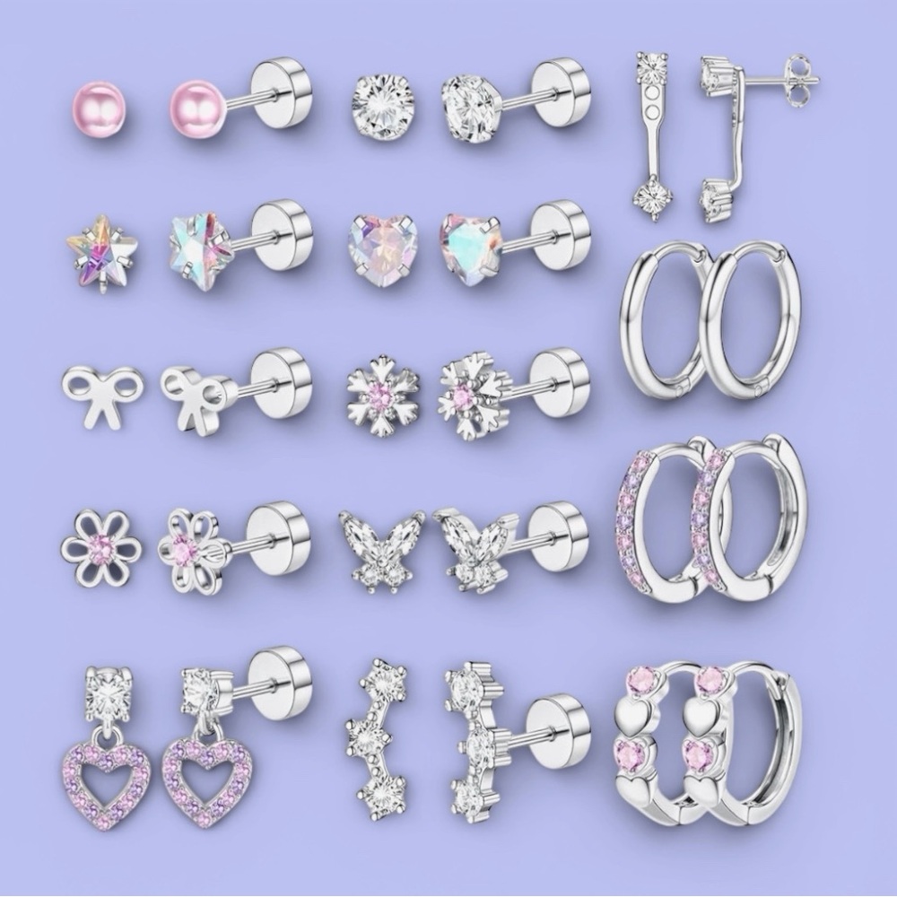 Dainty Hypoallergenic Earrings—14 Sets